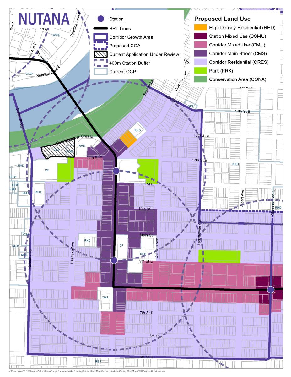 Proposed Nutana Corridor Map