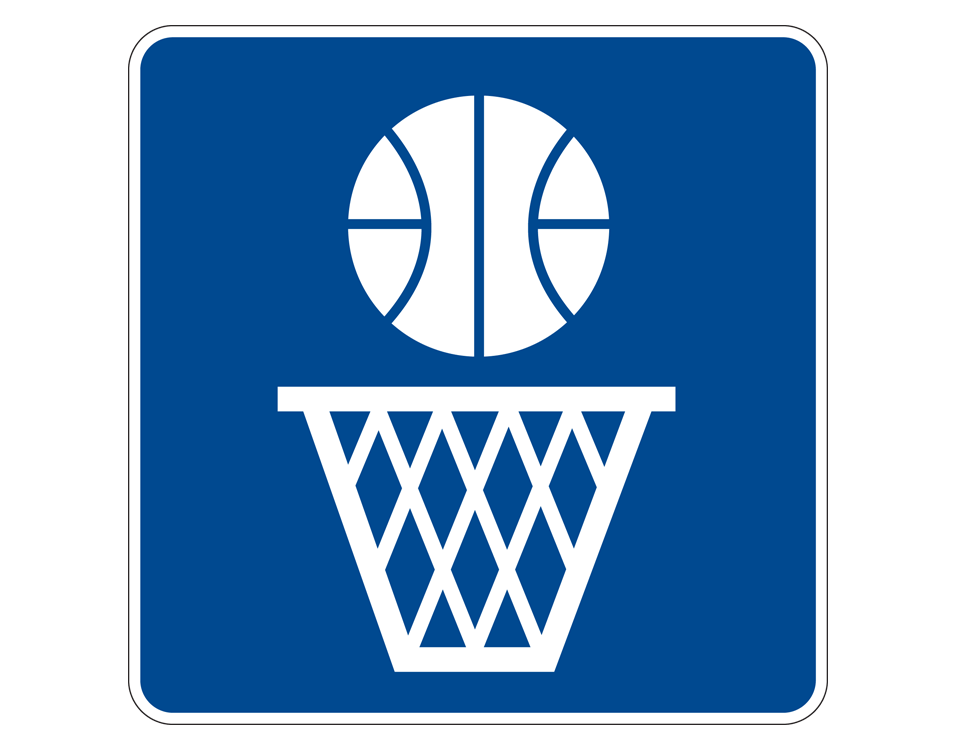 white illustration of a basketball net and basketball