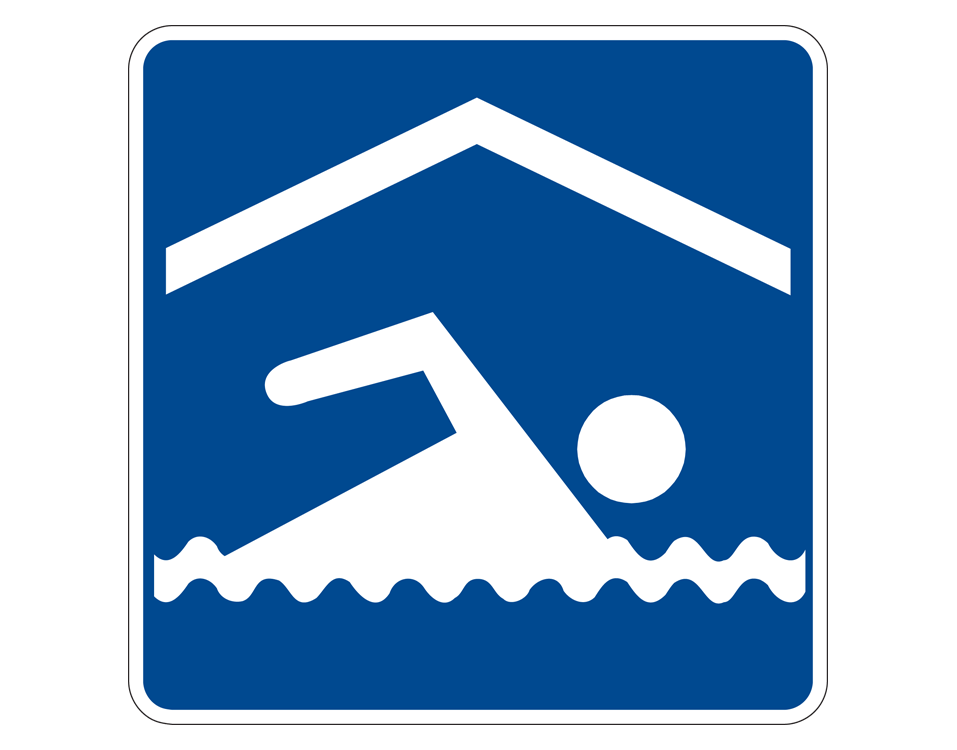 white figure swimming under a roof