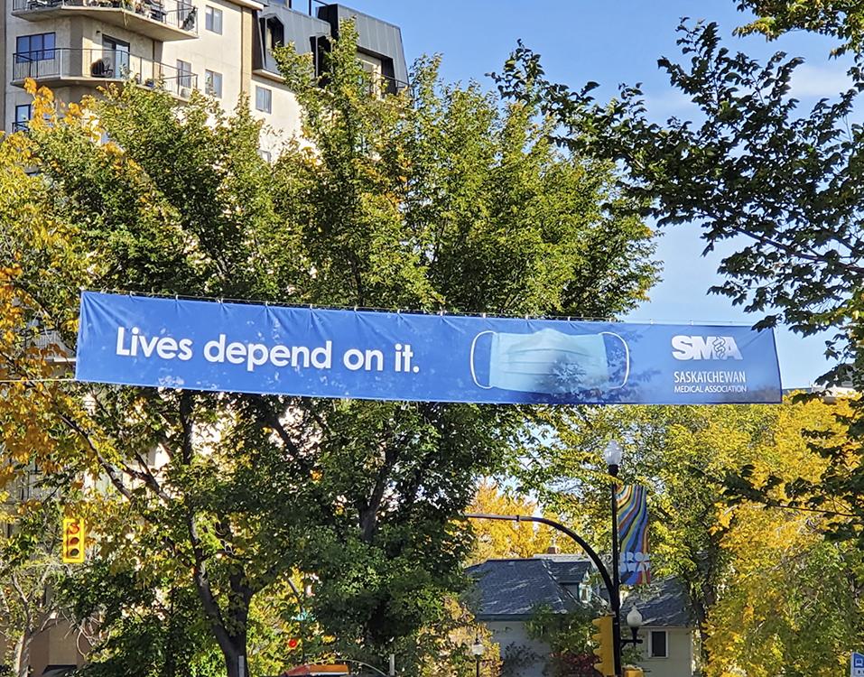 Cross street banner