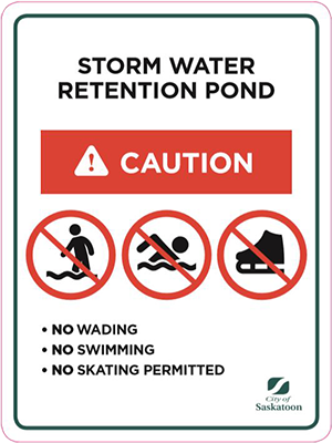 Storm Water Retention Pond - No Skating