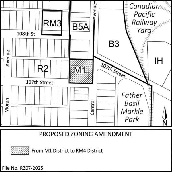 Location Map of the Proposed Zoning Amendment