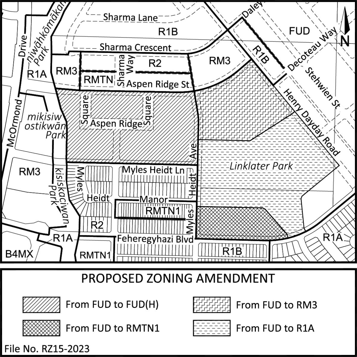 Aspen Ridge Core Park Rezoning Proposal Map