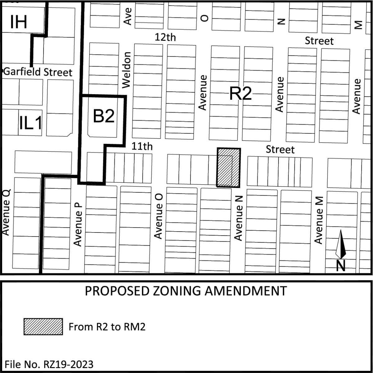 Location Map of Rezoning Proposal for 1401 11th ST West