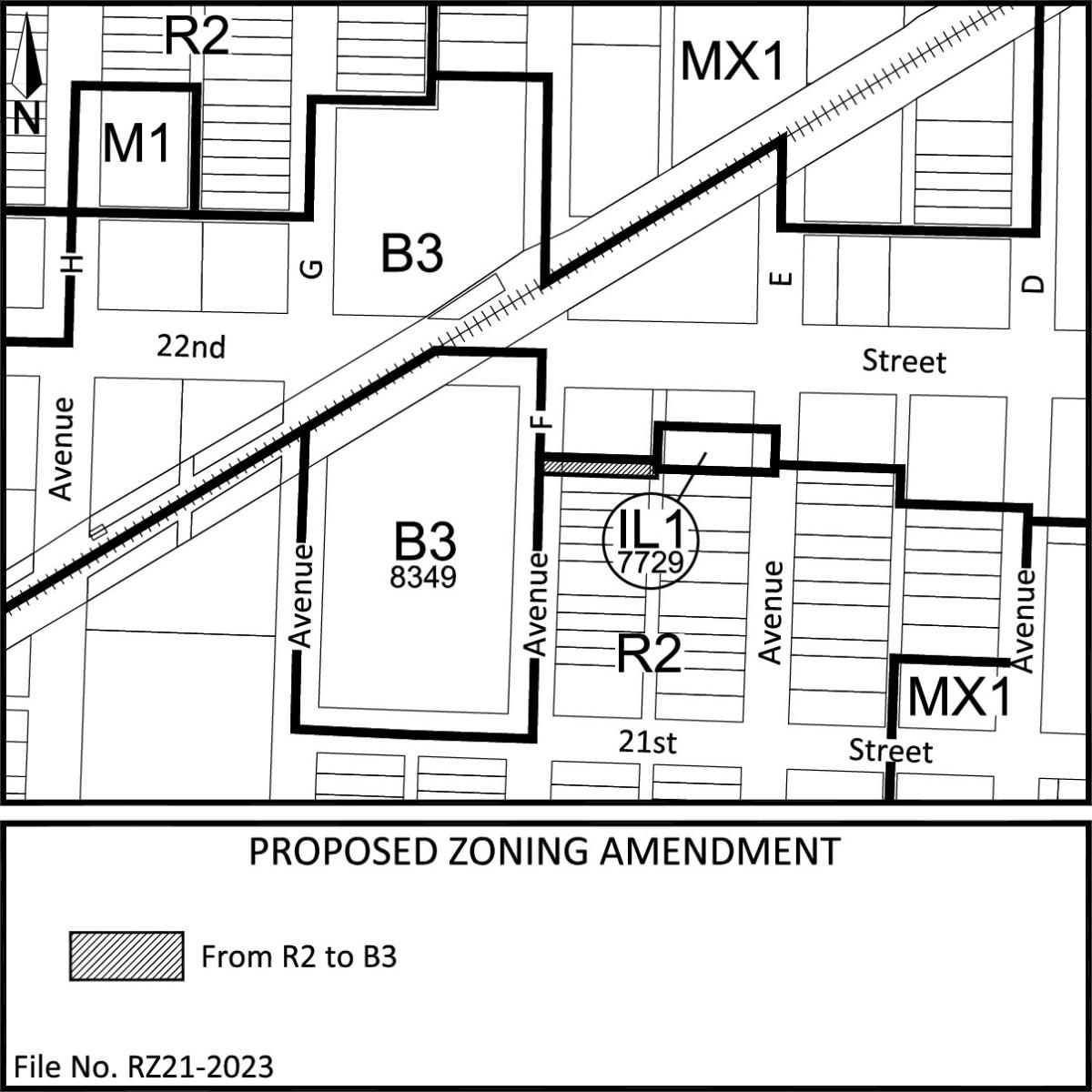 Location Map for Rezoning Proposal at 110 Ave F S