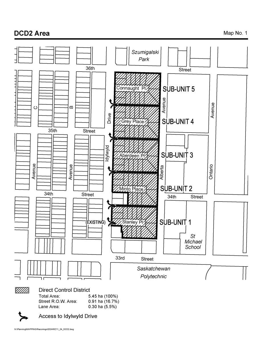 Proposed amended DCD2 area map excluding the proposed rezoning sites