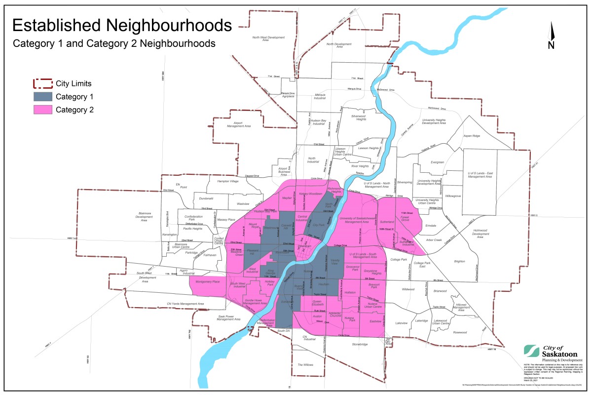 Map of existing neighbourhoods