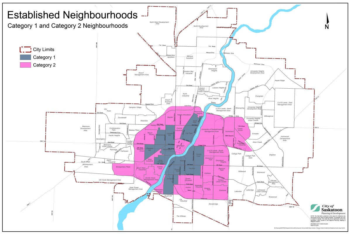 Map of existing neighbourhoods