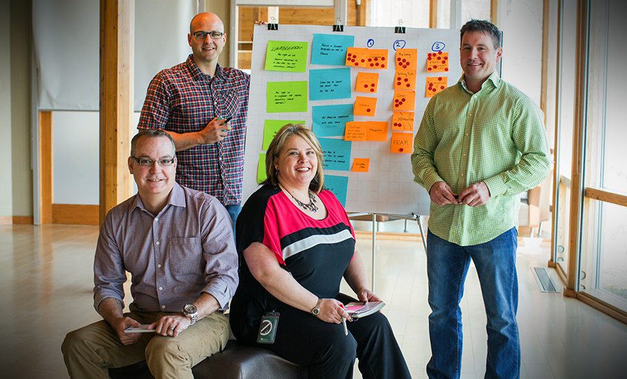 Innovation League team members (L-R) Kim Matheson, Daniel Tkatchuk, Dylan Czarnecki and Craig Senick