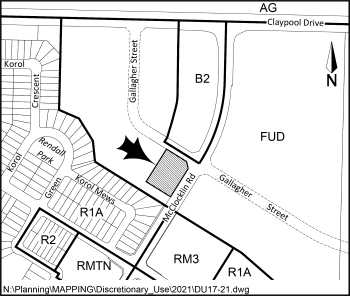 Location Map - Discretionary Use - Gallagher Street and McClocklin Road