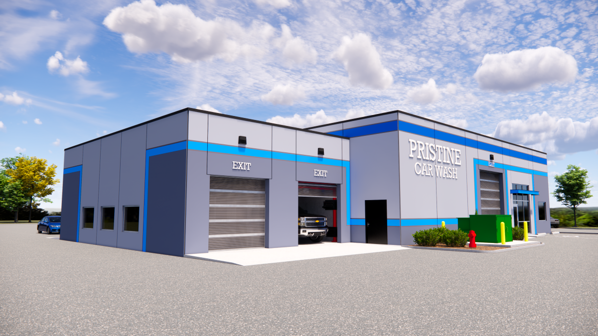 Rendering 1 - Proposed Car Wash