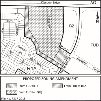 Location Map - Rezoning - Gallagher Street and McClocklin Road