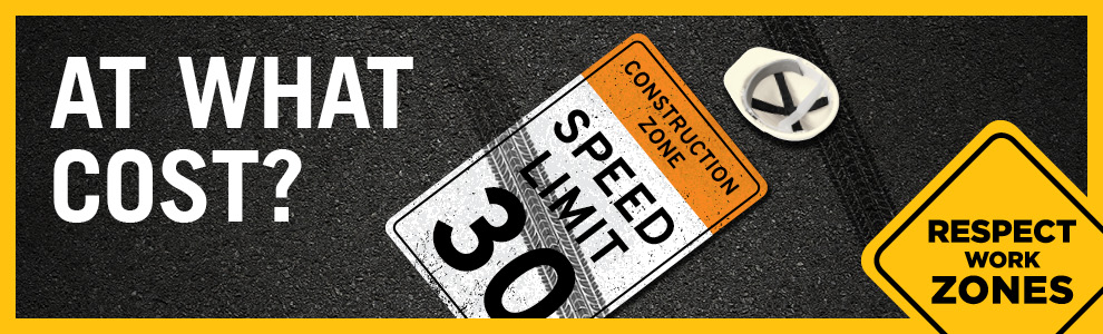 Construction Zone speed limit 30 kph