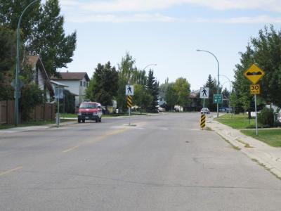 Raised Crosswalk on Meilicke Road in Saskatoon