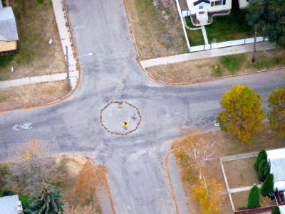 Traffic Circle on 23rd Street in Saskatoon