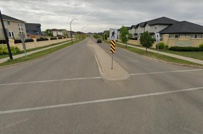 Median Island on McClocklin Road in Saskatoon