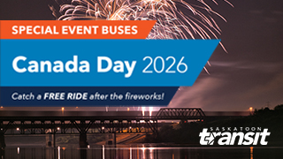 Free Saskatoon Transit service after Canada Day fireworks