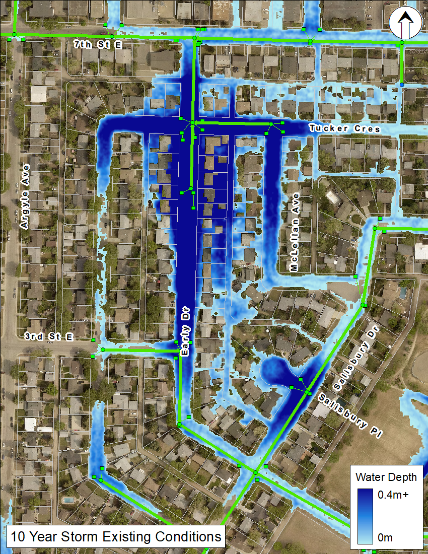 10 year storm with existing conditions