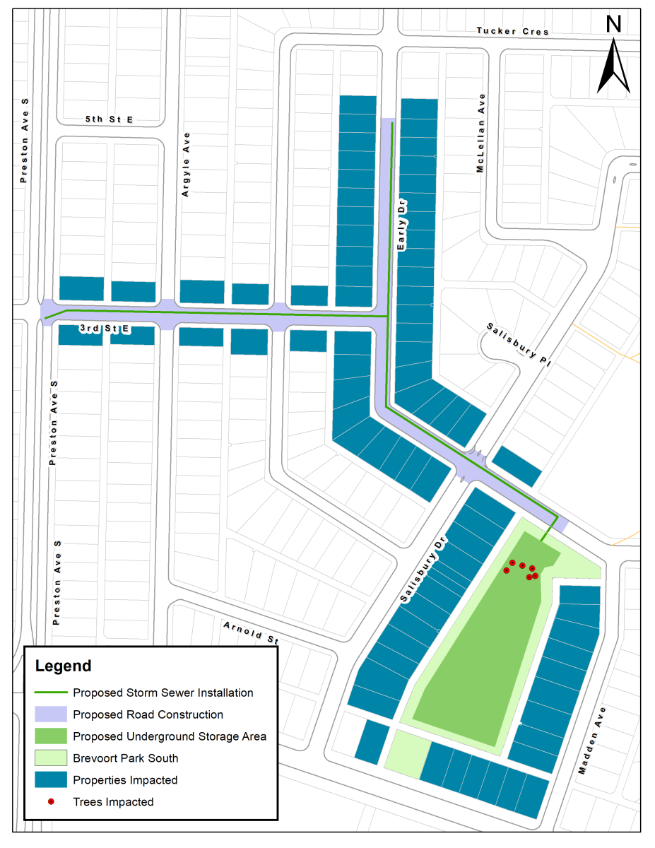 construction map for Brevoort Park