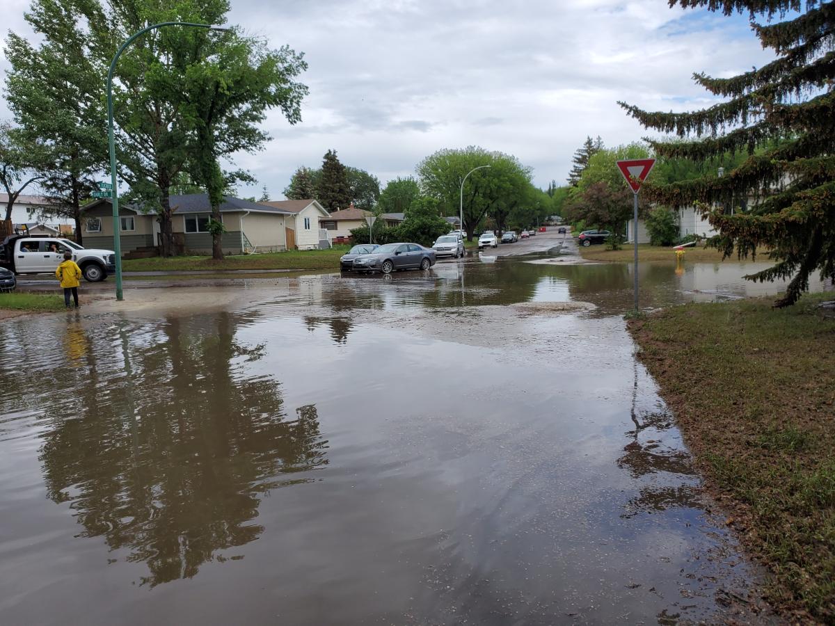 Flooding at Early Drive and Tucker Crescent June 2022