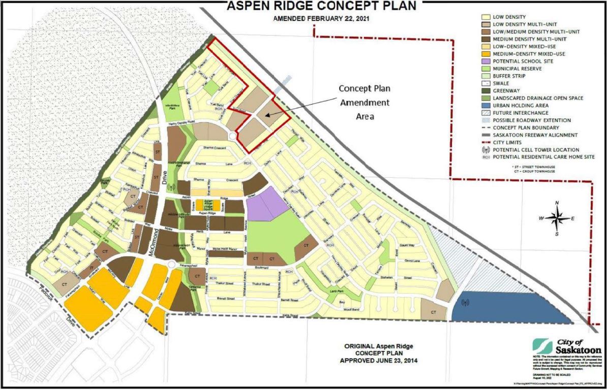 Current Approved Land Use Plan showing amendment area