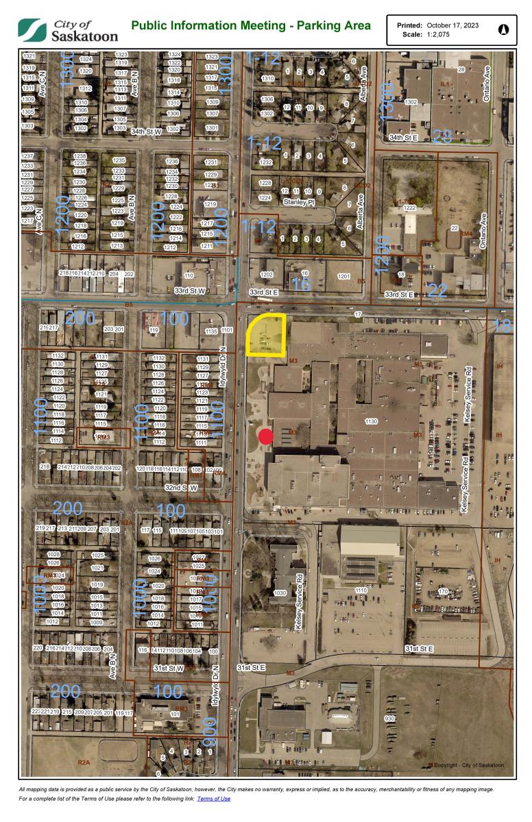 Location Map - Public Information Meeting Parking Area & Entrances