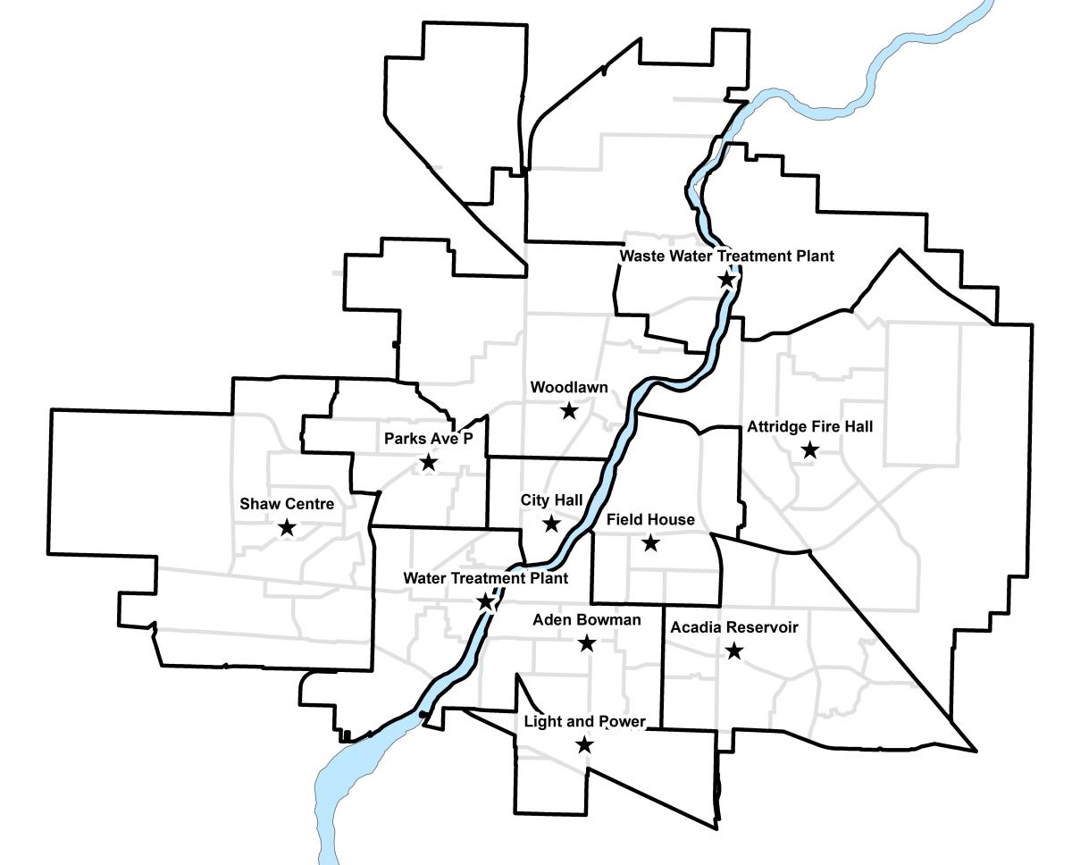 Map of Rain Gauge Locations