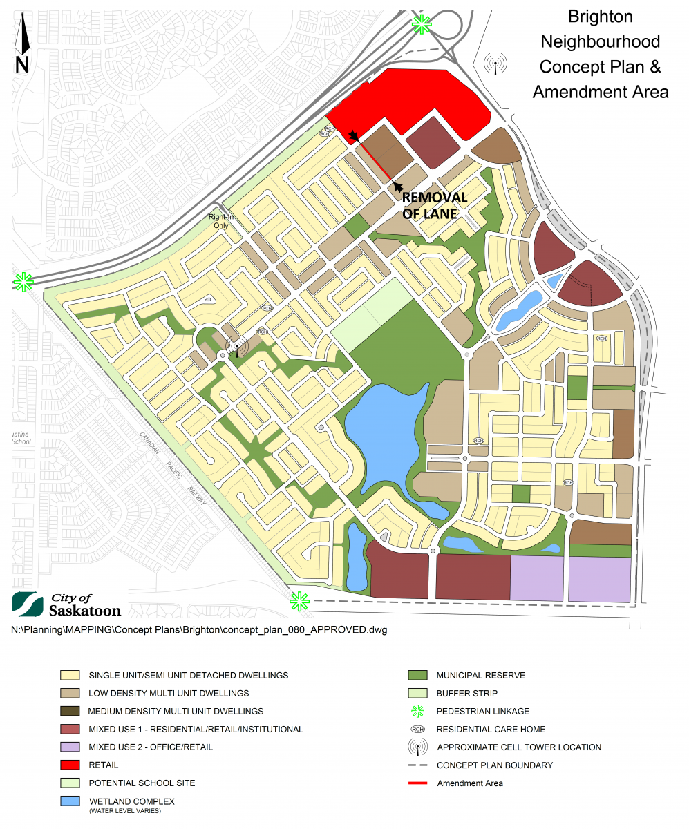 Concept Plan Map Showing Proposed Amendment Area