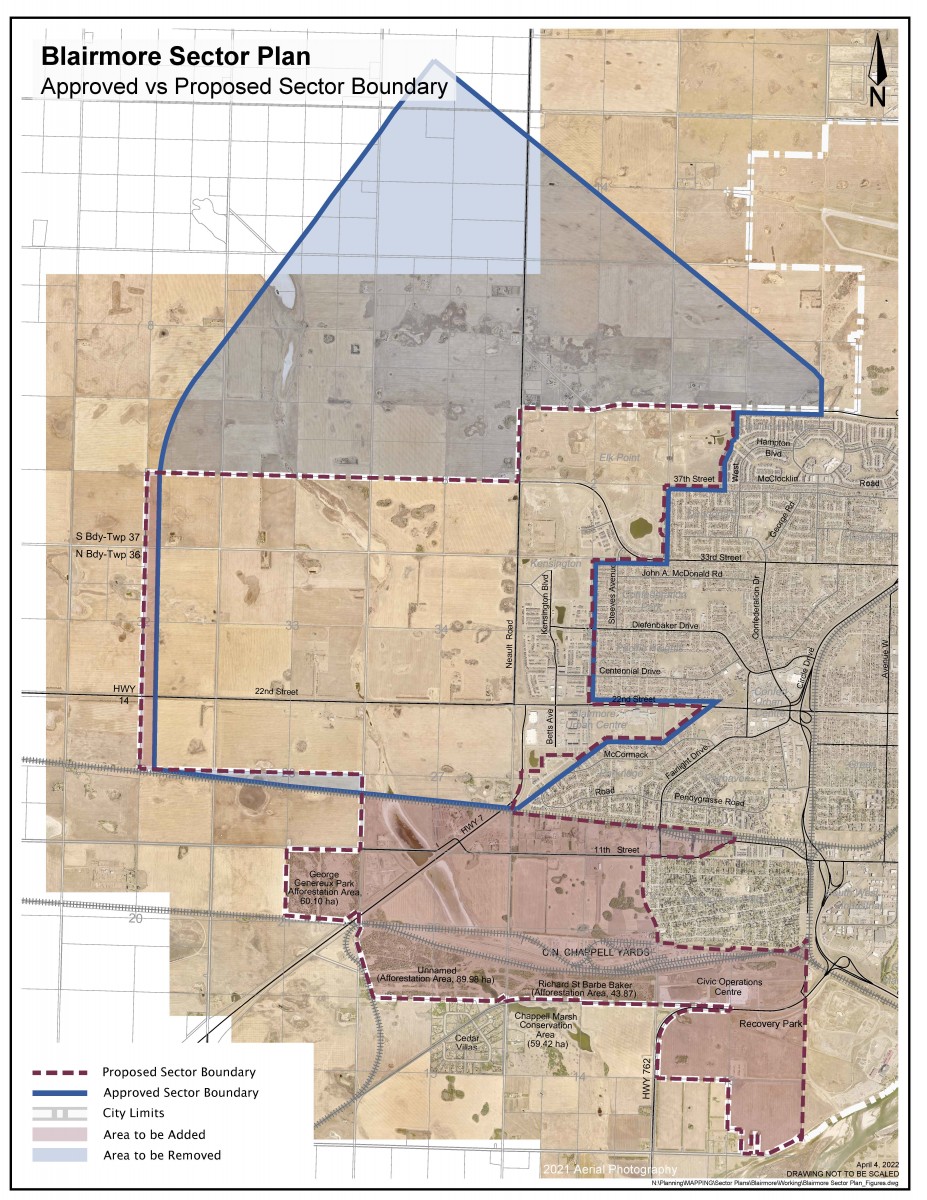 Proposed Blairmore Sector Amendment Map