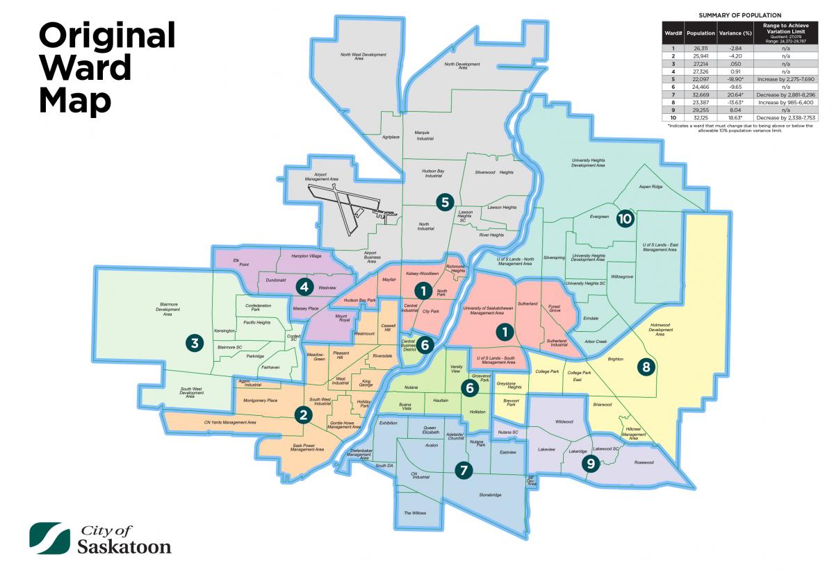 Current city ward map