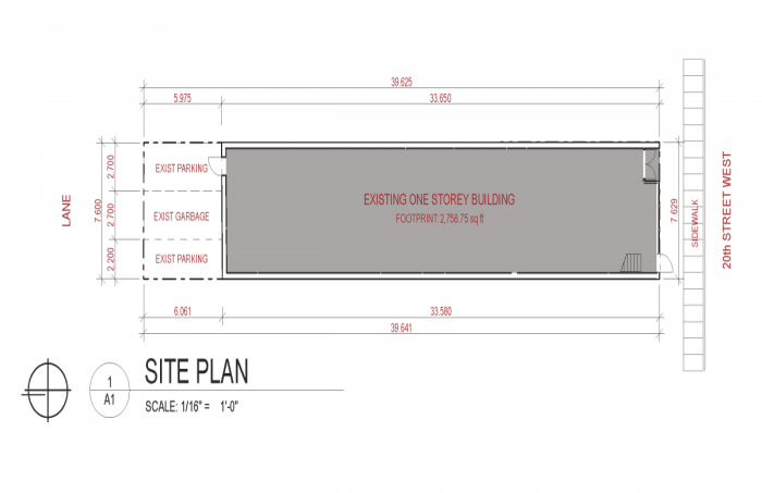 334 20th Street West Site Plan