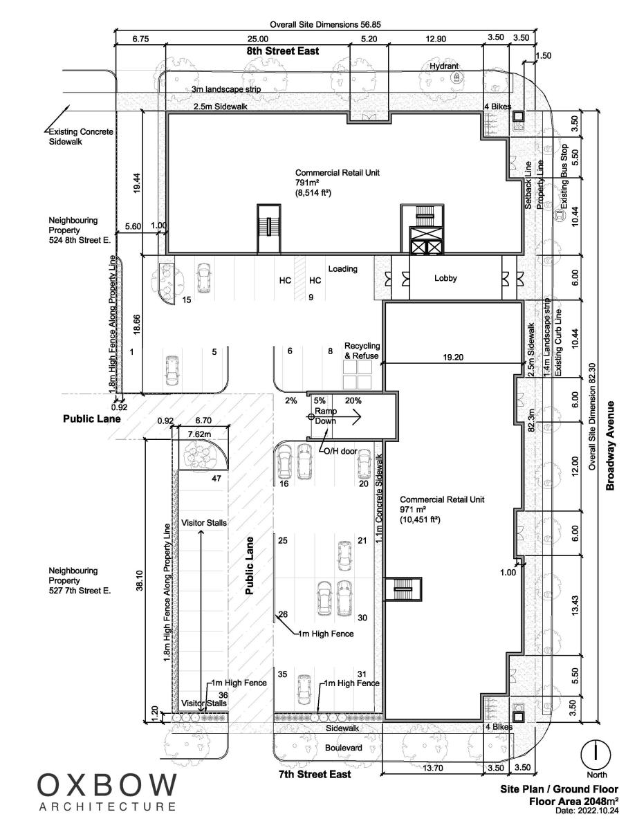 Site Plan - 8th Street East & Broadway Avenue