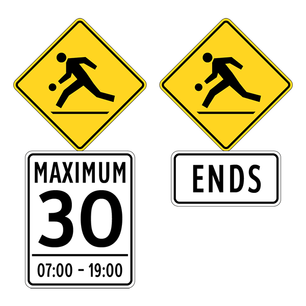 Playground Zone Signs