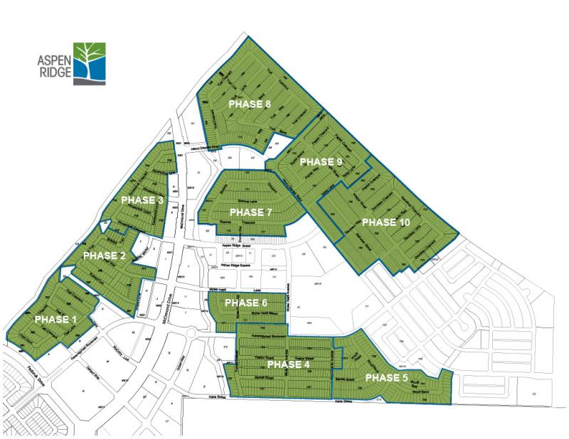Aspen Ridge Website Lot Phase Maps Phase 9 and 10