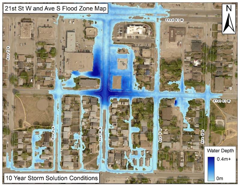 21st St W and Ave S Flood Zone Map 