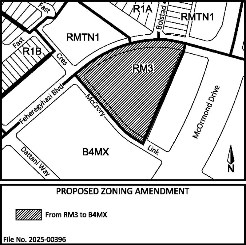 Proposed Zoning Amendment Map - RM3 to B4MX