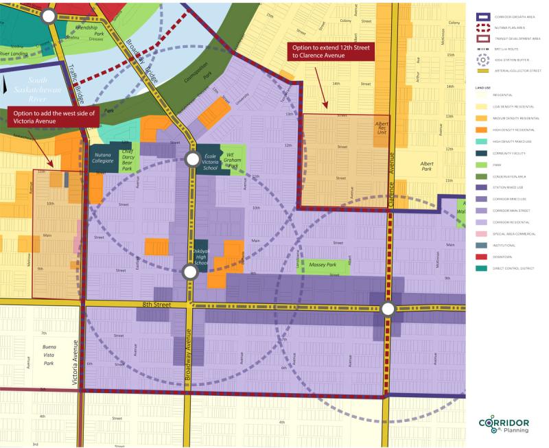 Nutana Plan area with potential boundary extensions