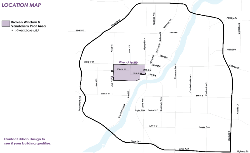 Location area of the Broken Window & Vandalism Pilot