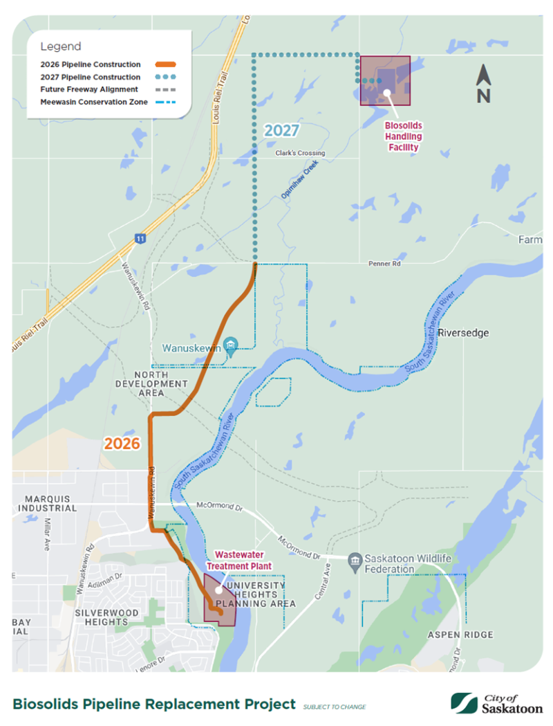 Biosolids Pipeline Replacement Project Map