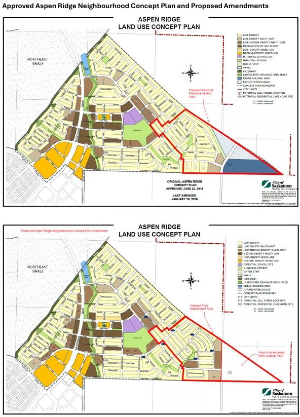 Approved Concept Plan Map and Proposed Amendments
