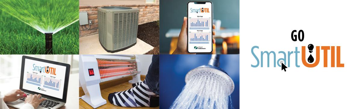 Colllage of photos related to household utilities