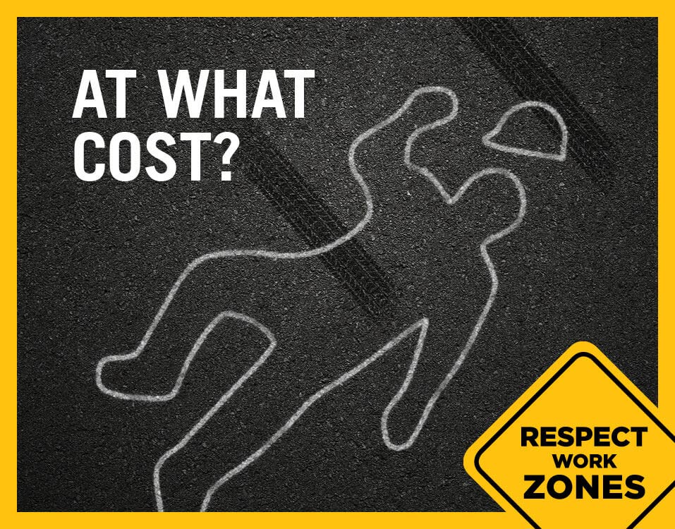 Respect Work Zones Chalk Outline